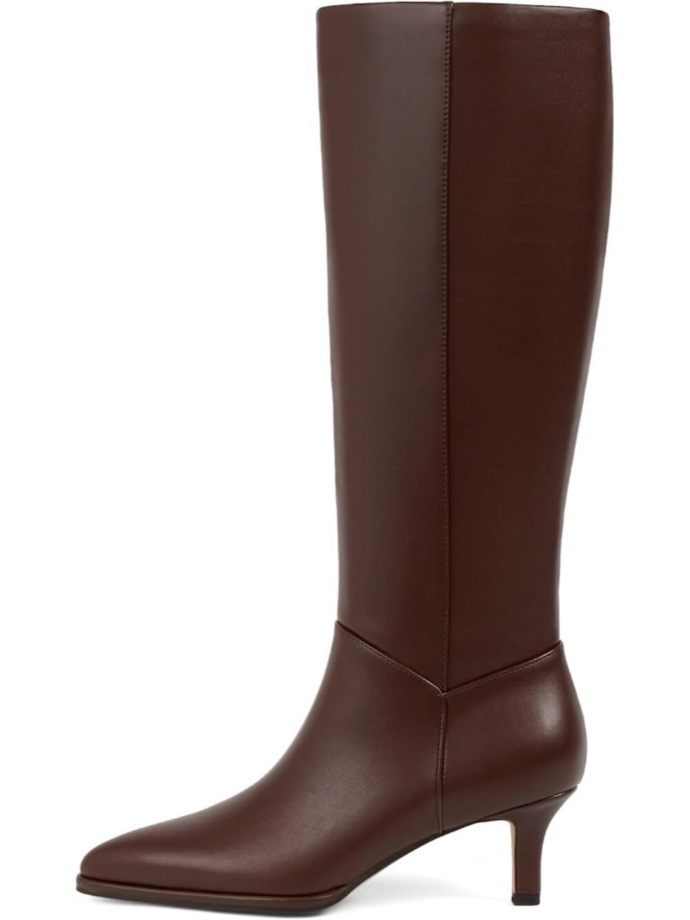 👢Women's Brown Knee High Boots Kitten Heels Pointed Toe Low Heel Fall Boots